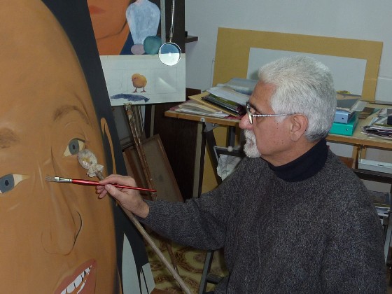 Mario Bettazzi al lavoro